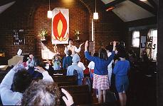 Pentecost service circa 1997